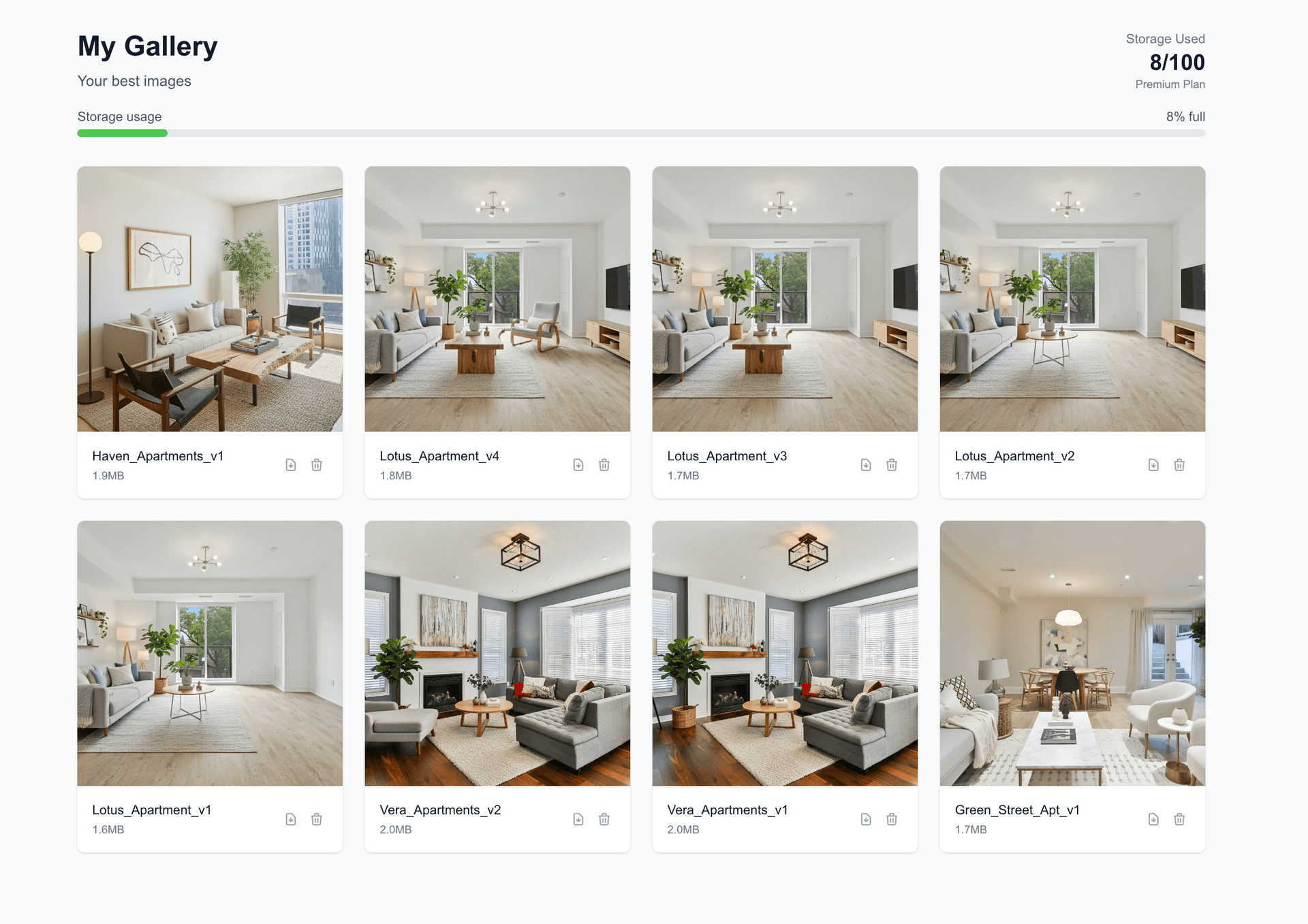 Gallery of curated designs